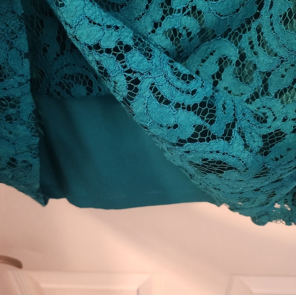 Adrianna Pappell Turquoise Lace Dress - Picture 6 of 10
